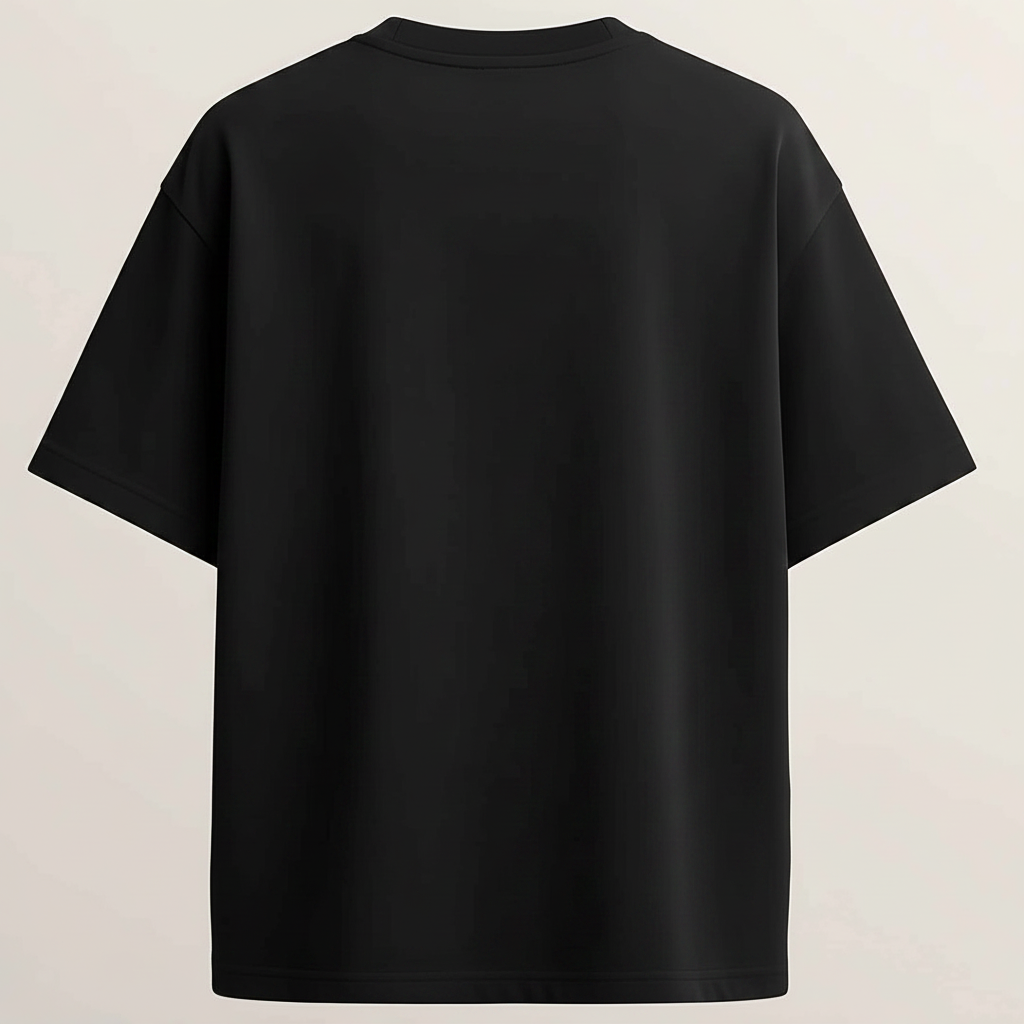 Mustang GT S550 French Terry Oversized 5-Sleeve T-Shirt  -  Midnight Black