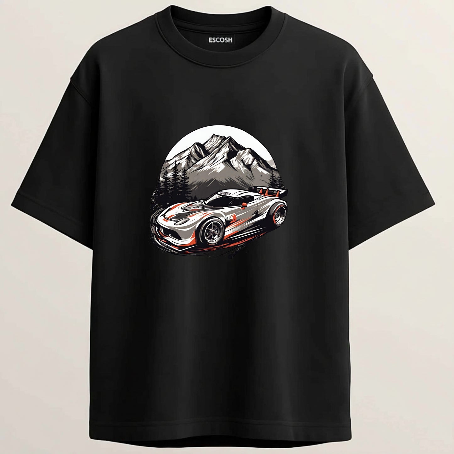 Exige Series 3 French Terry Oversized 5-Sleeve T-Shirt  - Midnight Black