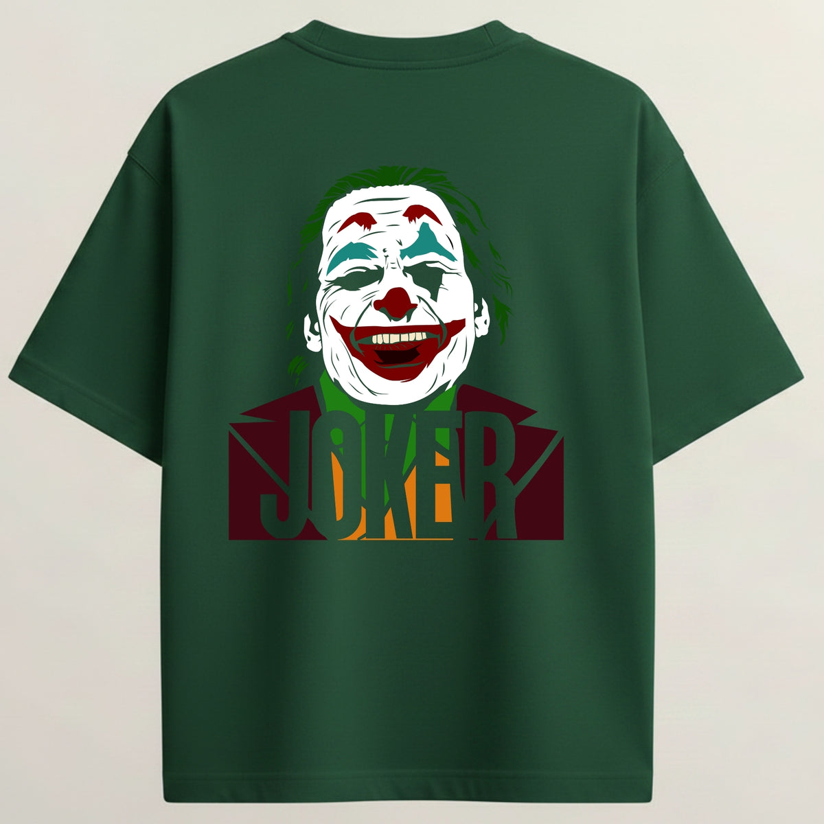 Joker 2 French Terry Oversized 5-Sleeve T-Shirt  - Bottle Green