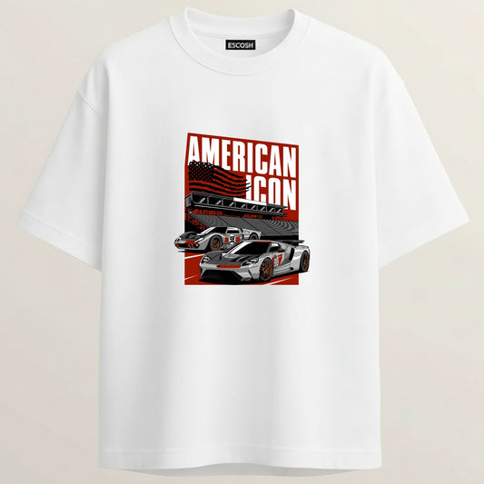 FOAD GT French Terry Oversized 5-Sleeve T-Shirt  -  White