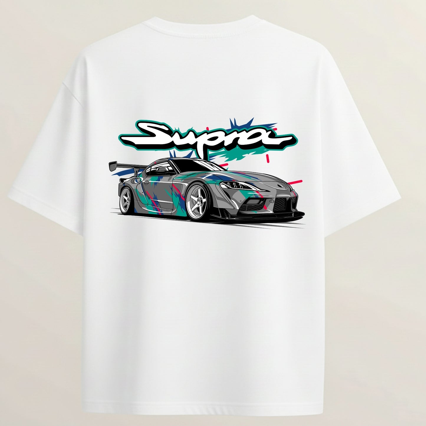 Supra French Terry Oversized 5-Sleeve T-Shirt  - White
