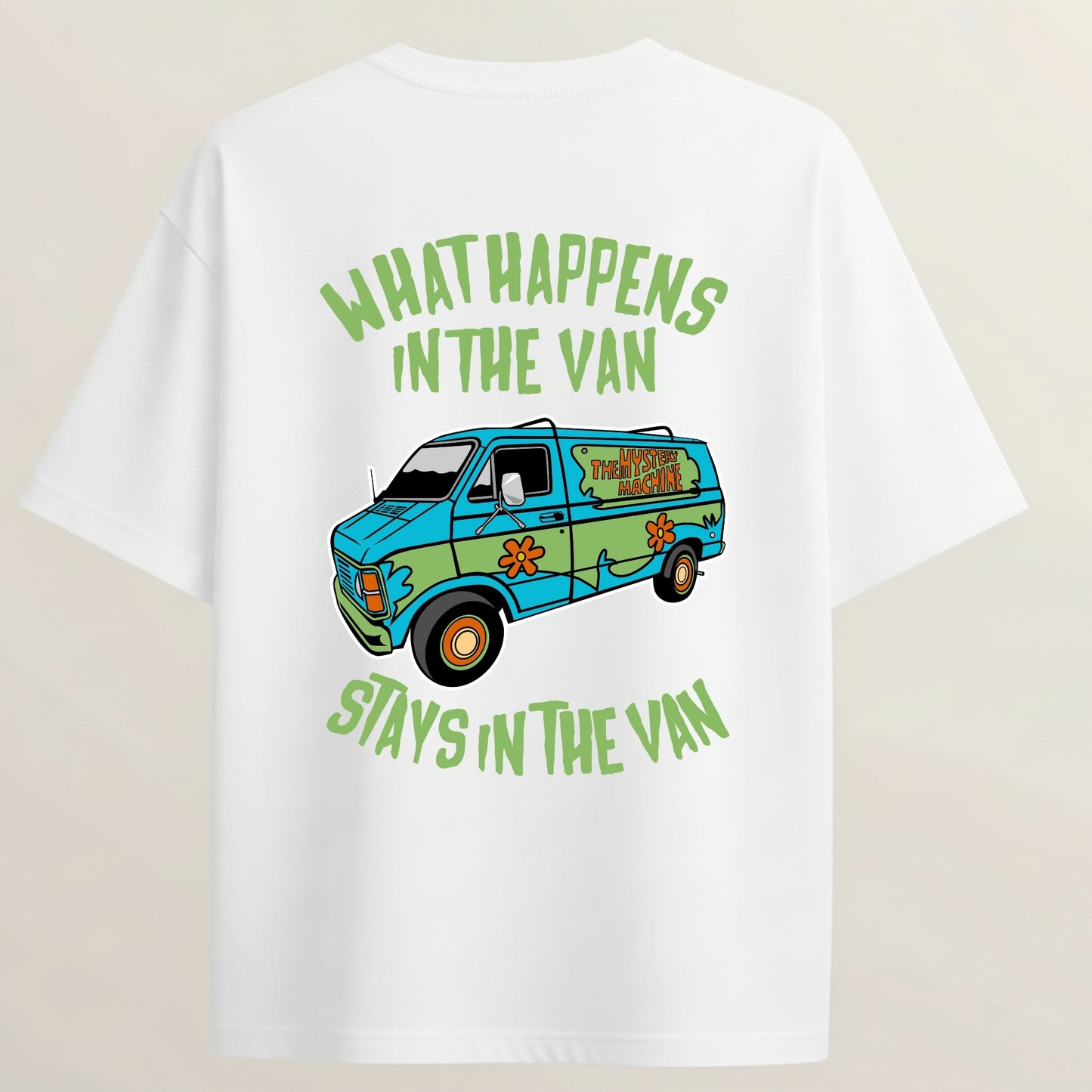 Van Life French Terry Oversized 5-Sleeve T-Shirt  - White