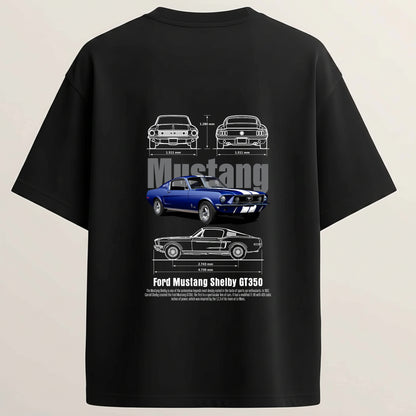 Mustang Oversized 5-Sleeve Black T-shirt