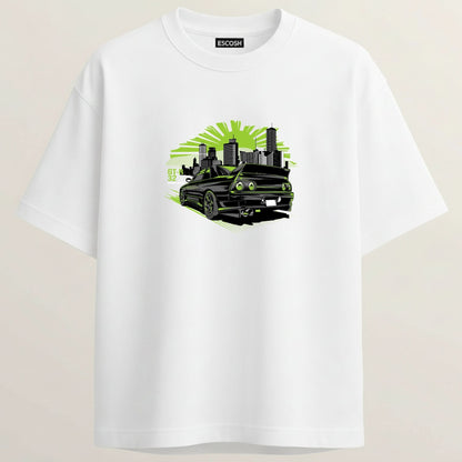 GTR Terry Oversized 5-Sleeve T-Shirt - White