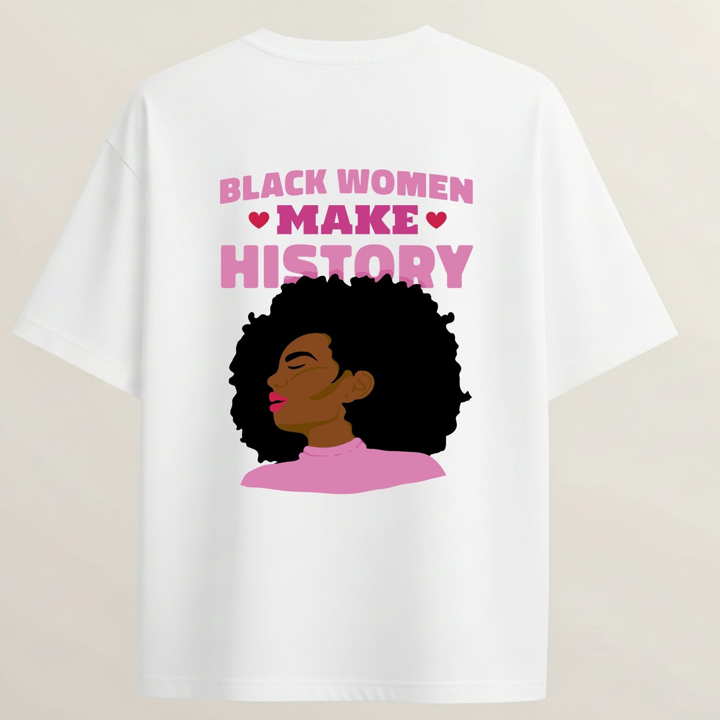 Queen of History French Terry Oversized 5-Sleeve T-Shirt  - White