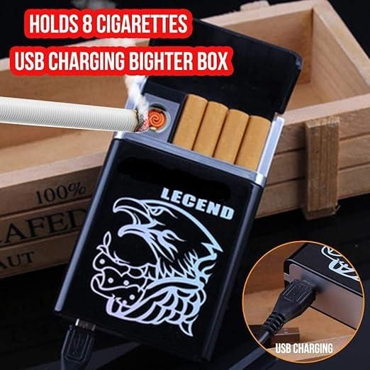 2 in 1 Rechargeable Cigarette Case with Lighter
