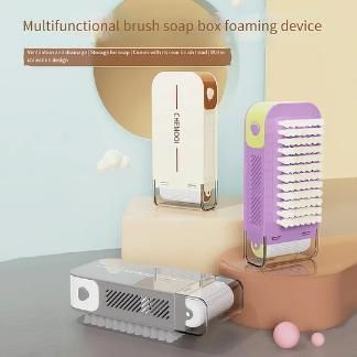 Non-Slip Storage Tool Roller Soap Boxes with Brush