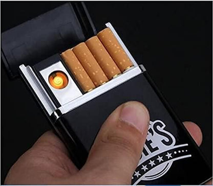 2 in 1 Rechargeable Cigarette Case with Lighter