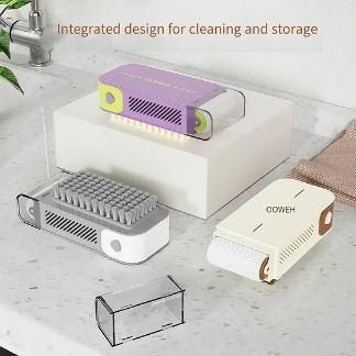 Non-Slip Storage Tool Roller Soap Boxes with Brush