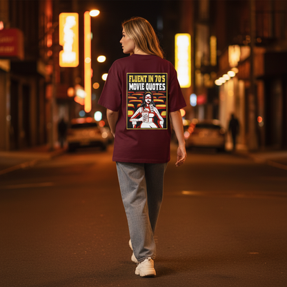 70s Movie Quotes Maroon Lady Back Pose 1
