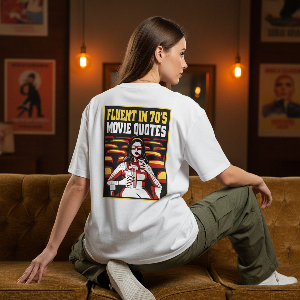 70s Movie Quotes White Lady Back Pose 3