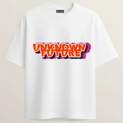 Unknown Future French Terry Oversized 5-Sleeve T-Shirt  - White