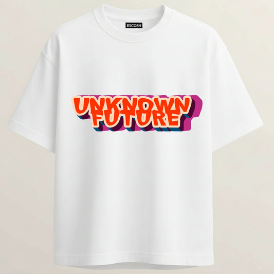 Unknown Future French Terry Oversized 5-Sleeve T-Shirt  - White
