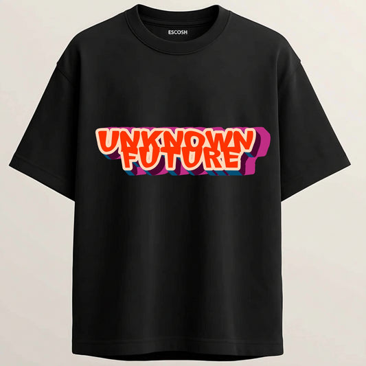 Unknown Future French Terry Oversized 5-Sleeve T-Shirt  - Midnight Black