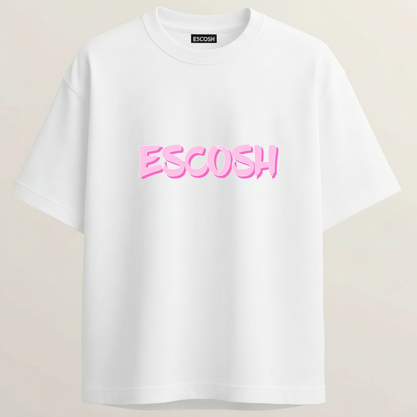 Title Escosh French Terry Oversized 5-Sleeve T-Shirt  - White