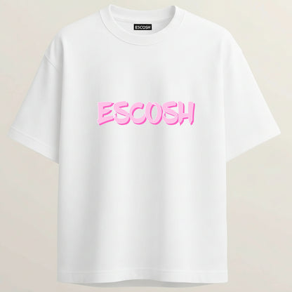 Title Escosh French Terry Oversized 5-Sleeve T-Shirt  - White