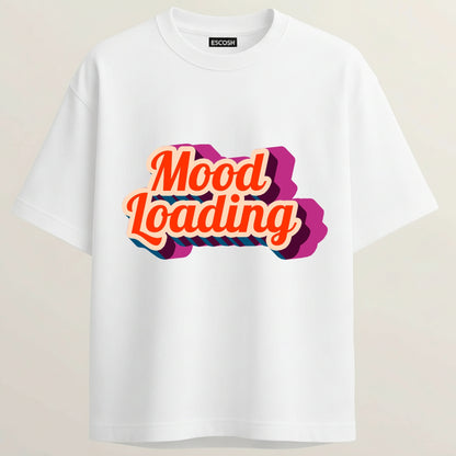 Mood Loading French Terry Oversized 5-Sleeve T-Shirt  - White
