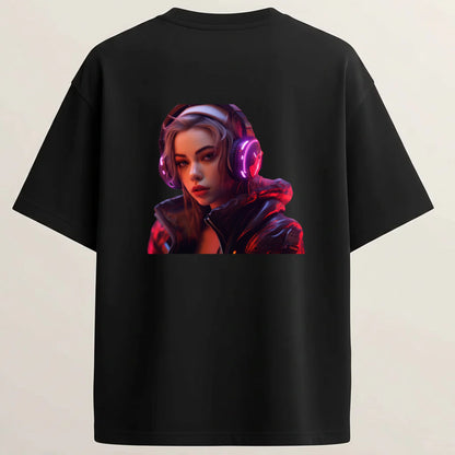 DJ Girl Regular Fit 5-Sleeve T-Shirt - Midnight Black