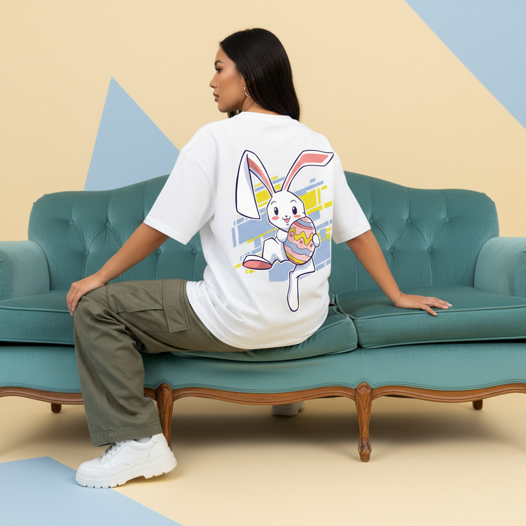 Easter Bunny Lady Back Pose 4