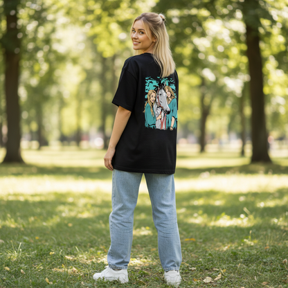 Female 1 – Black Tee Loose Pants