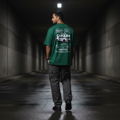 Green Camaro Men Back Pose 2