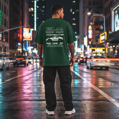 Green Porsche Back Pose 1