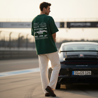 Green Porsche Back Pose 2