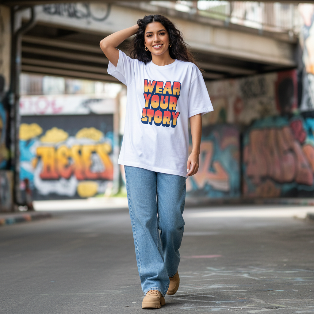 Female Model - Wear Your Story White