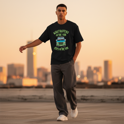 Male Front Print - Mystery Machine Black Tee