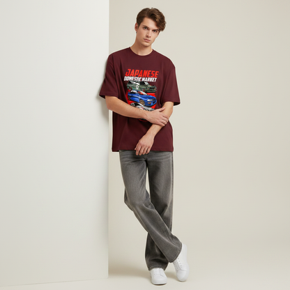 S1 - Model leaning on wall front facing with Japanese Domestic Market front print