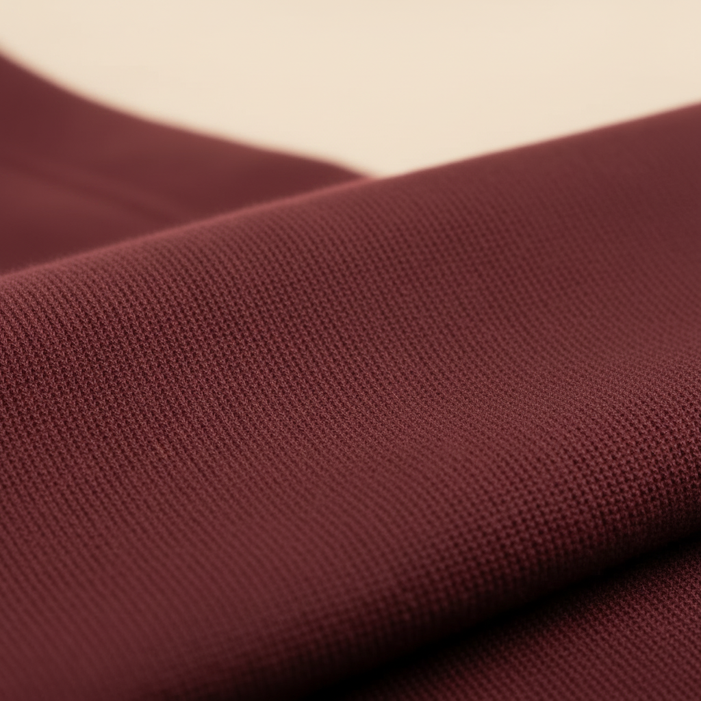 Women Plain Oversized Fit 5-Sleeve Royal Maroon - Fabric Texture