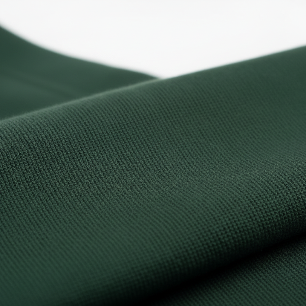 Men Plain Oversized Fit 5-Sleeve Bottle Green - French Terry Fabric Texture