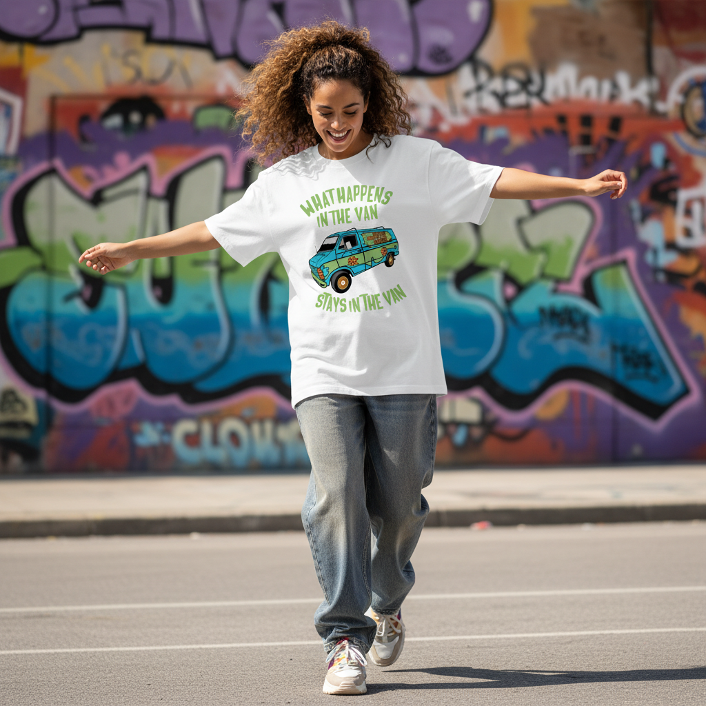 Female Front Print - Mystery Machine Van