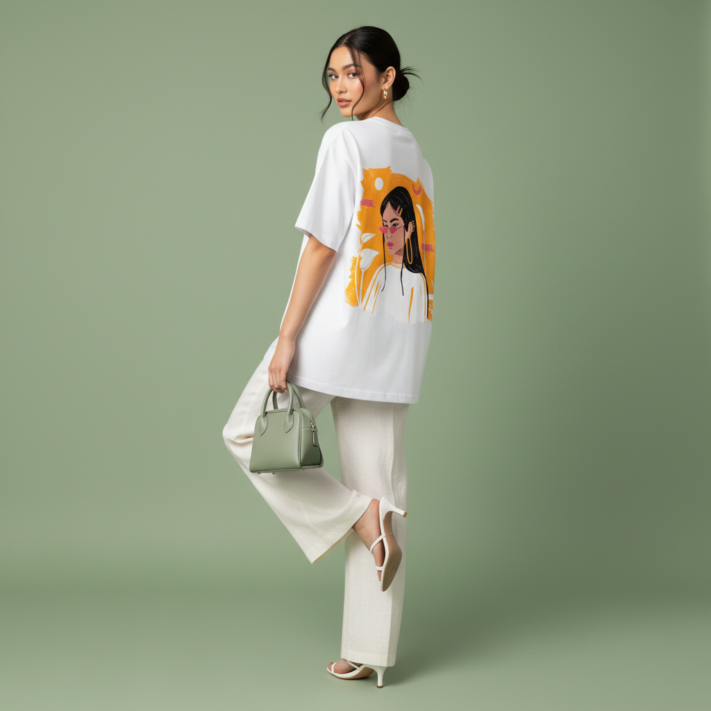 Back Clean Girl - Linen Trousers Sage BG