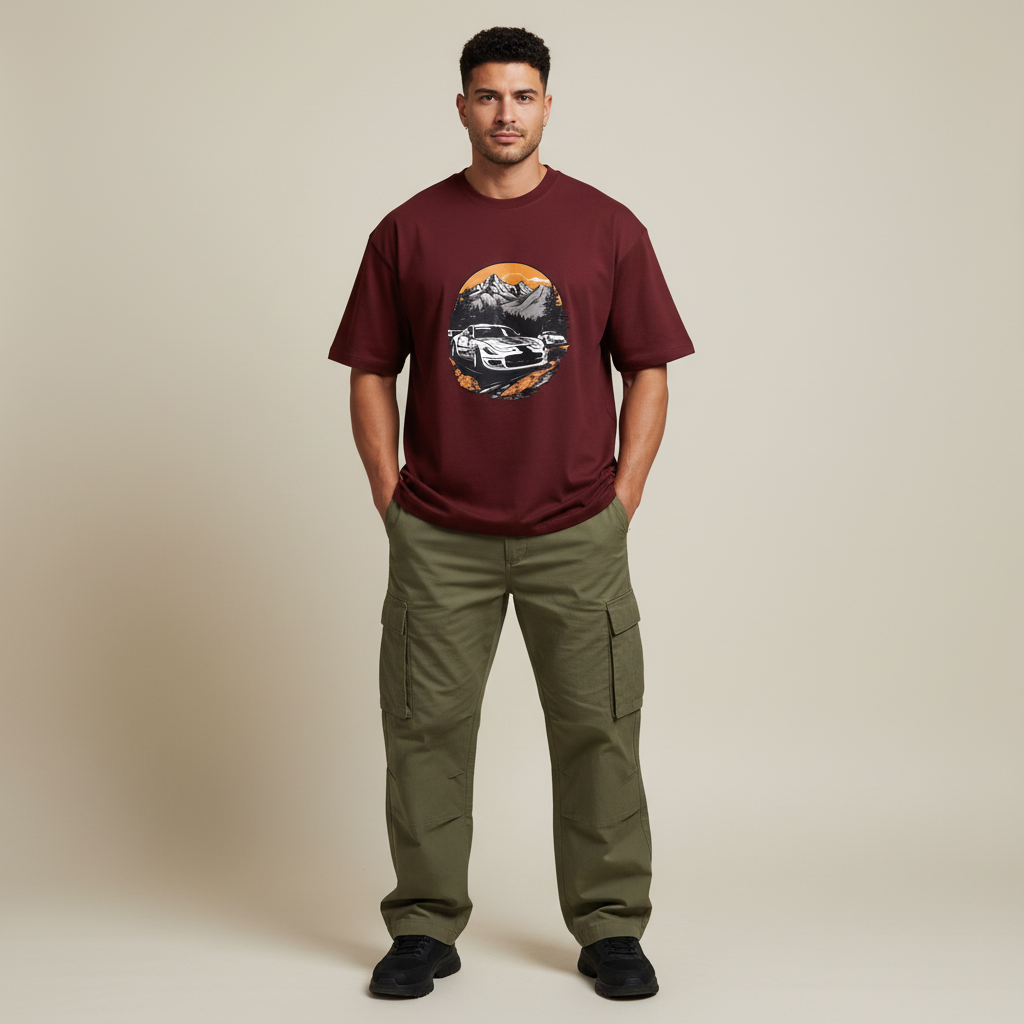 S2 - Model hands in pockets front facing with C6 Edition front print