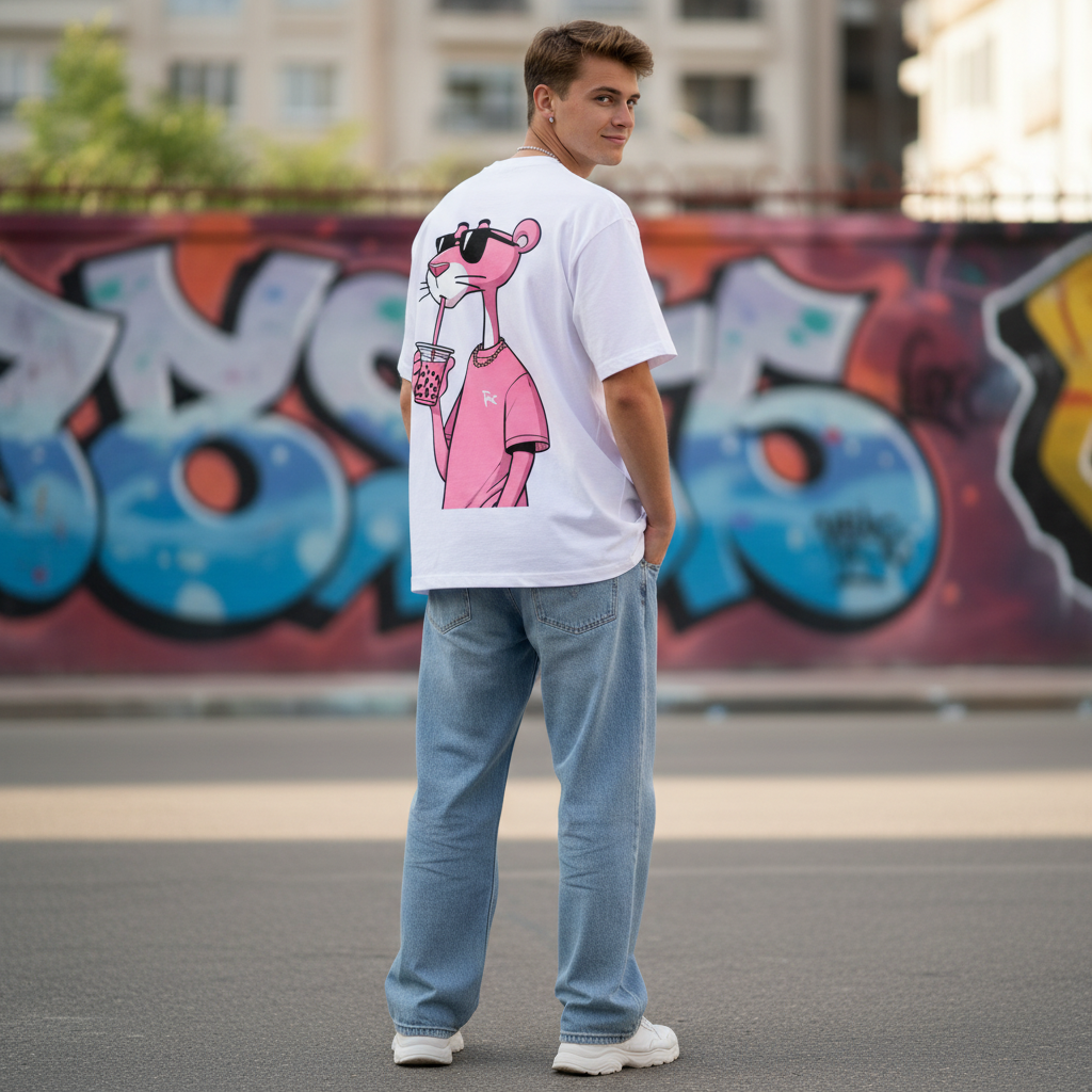 Male Model - Pink Panther White