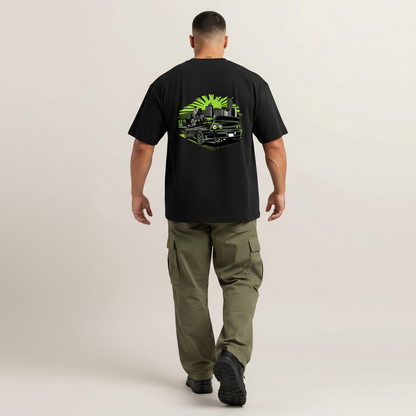 S2 - Model mid-stride walk back to camera with GTR 32 back print