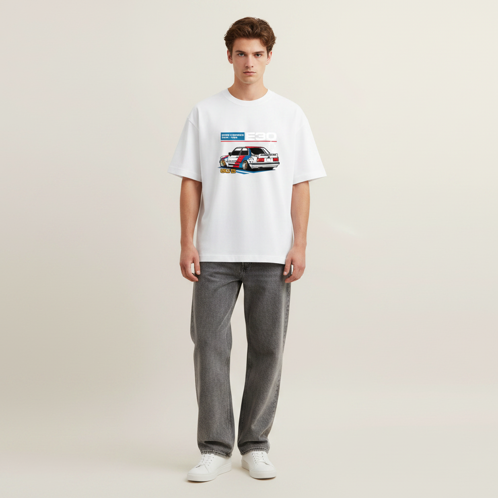 S1 - Model hip out front facing with BMW E30 front print