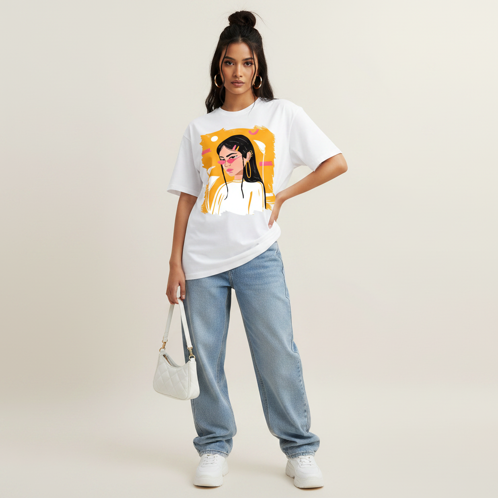 Front Y2K - Baggy Jeans Cream BG