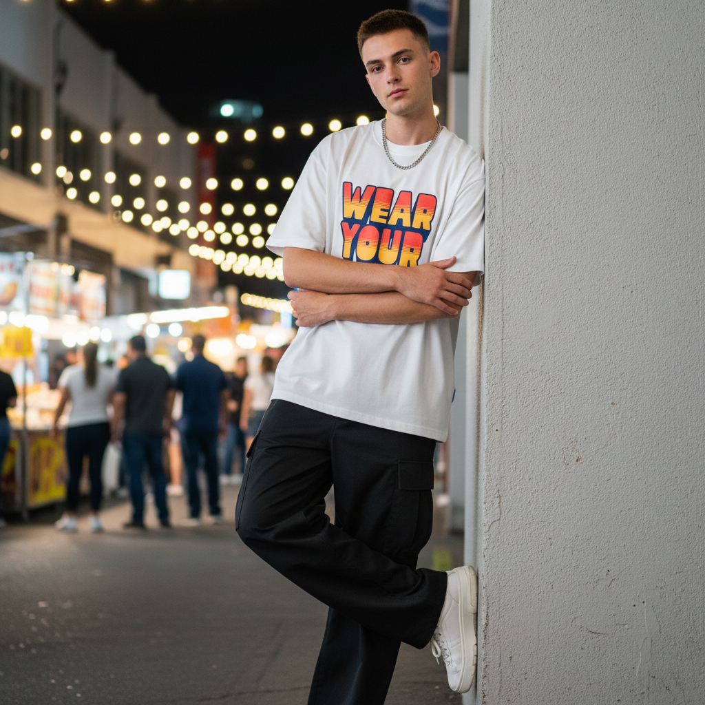 Male Model - Wear Your Story White
