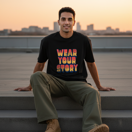 Male Model - Wear Your Story Black