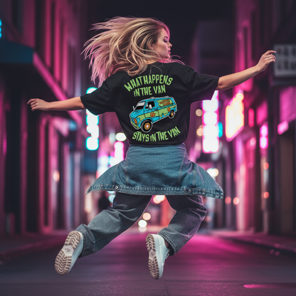 Female Back Print - Mystery Machine Black Tee
