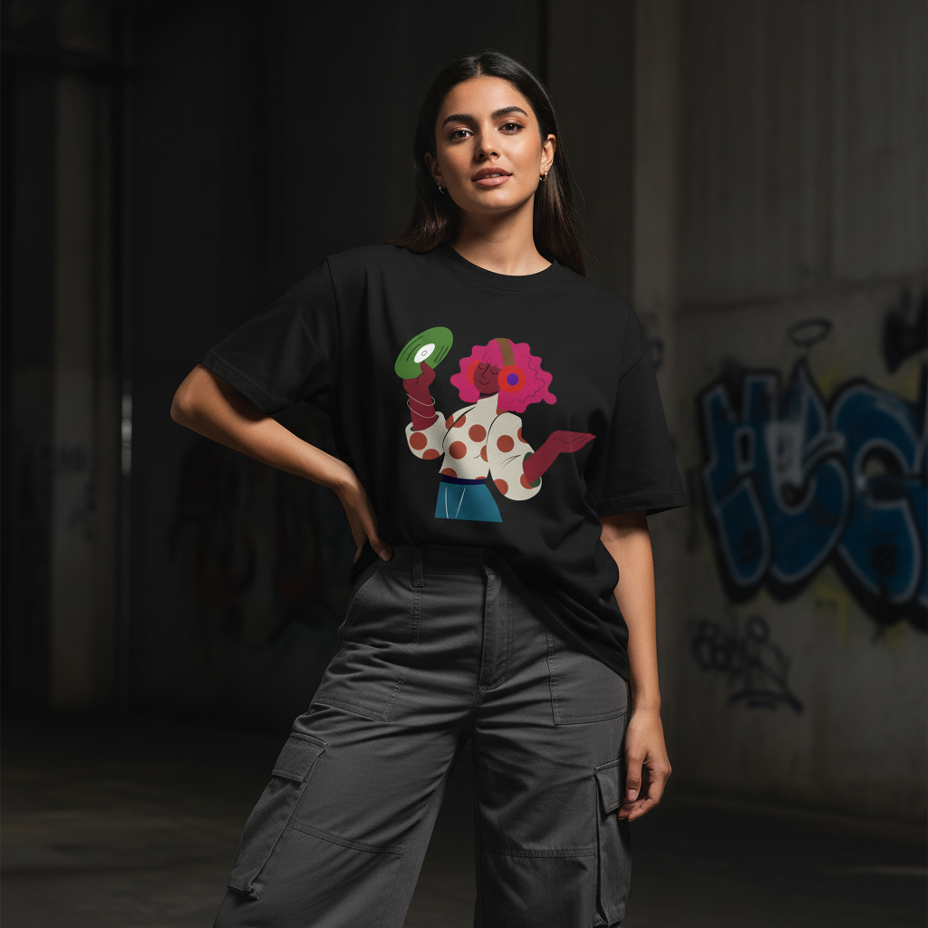 S1 - Female model front pose dark background