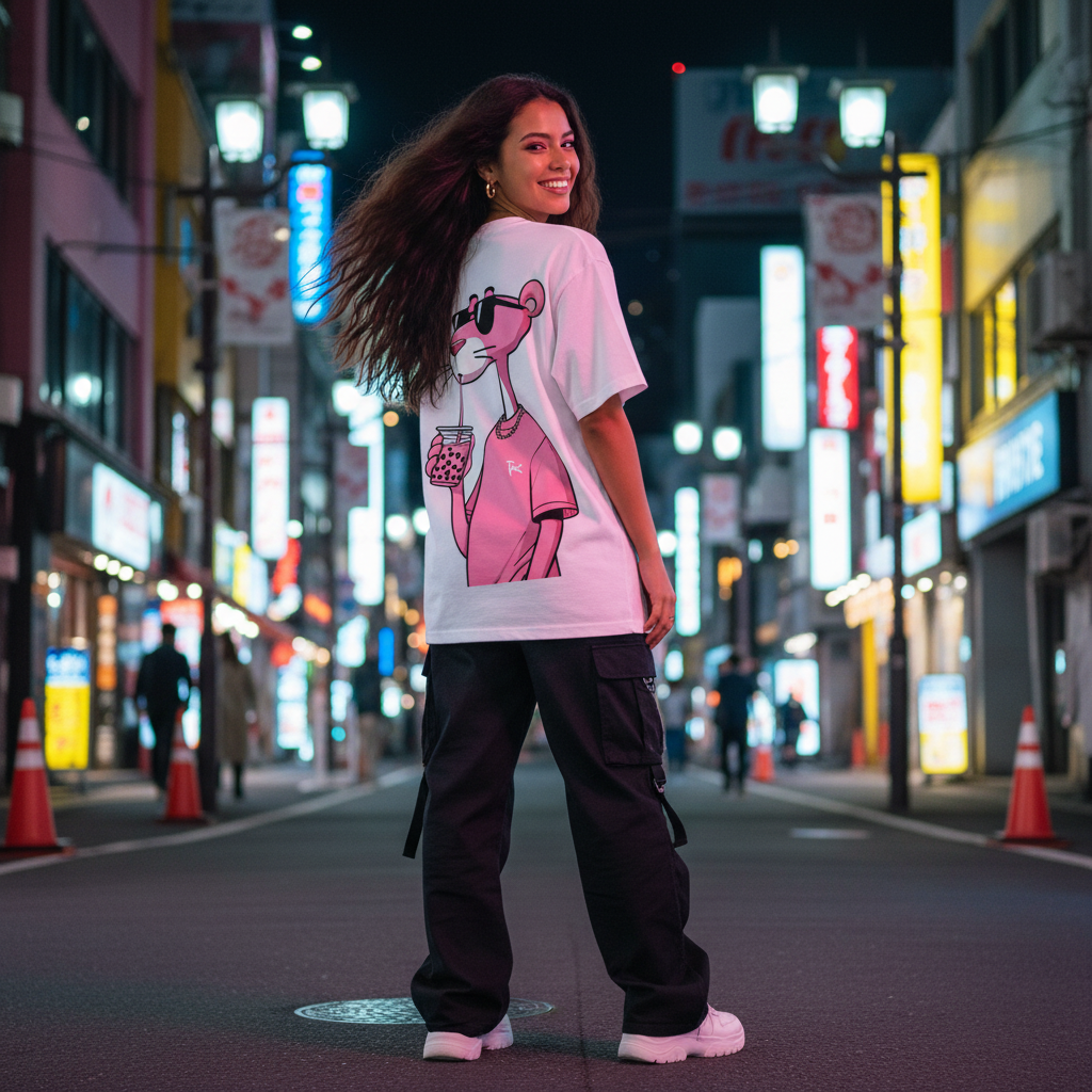 Female Model - Pink Panther White