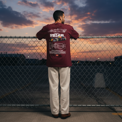 Maroon RB16B Back Pose 3