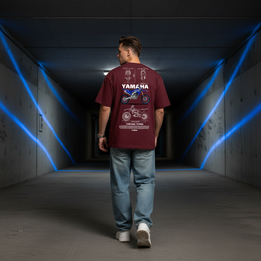 Maroon Yamaha Men Back Pose 4