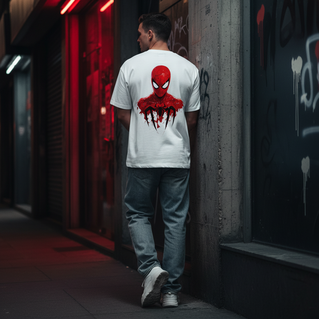 Spiderman White Men Back Pose 1