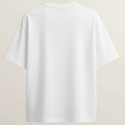 White Oversized Tee - Back Plain
