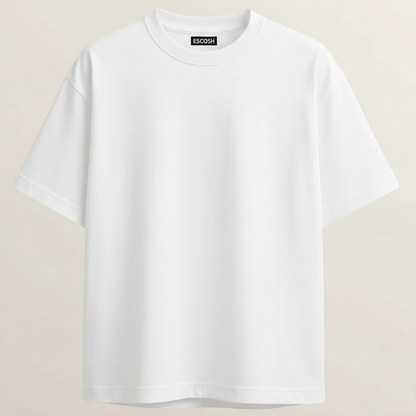 White Oversized Tee - Front
