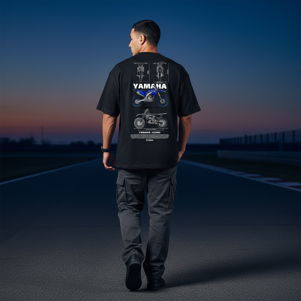 Yamaha YZ250 Black Men Back Pose 2